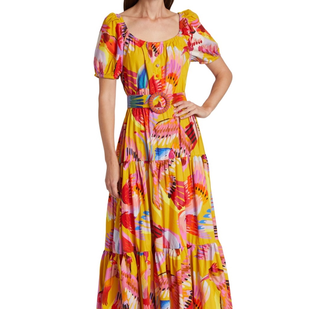 Farm Rio Neon Macaws Dress Small